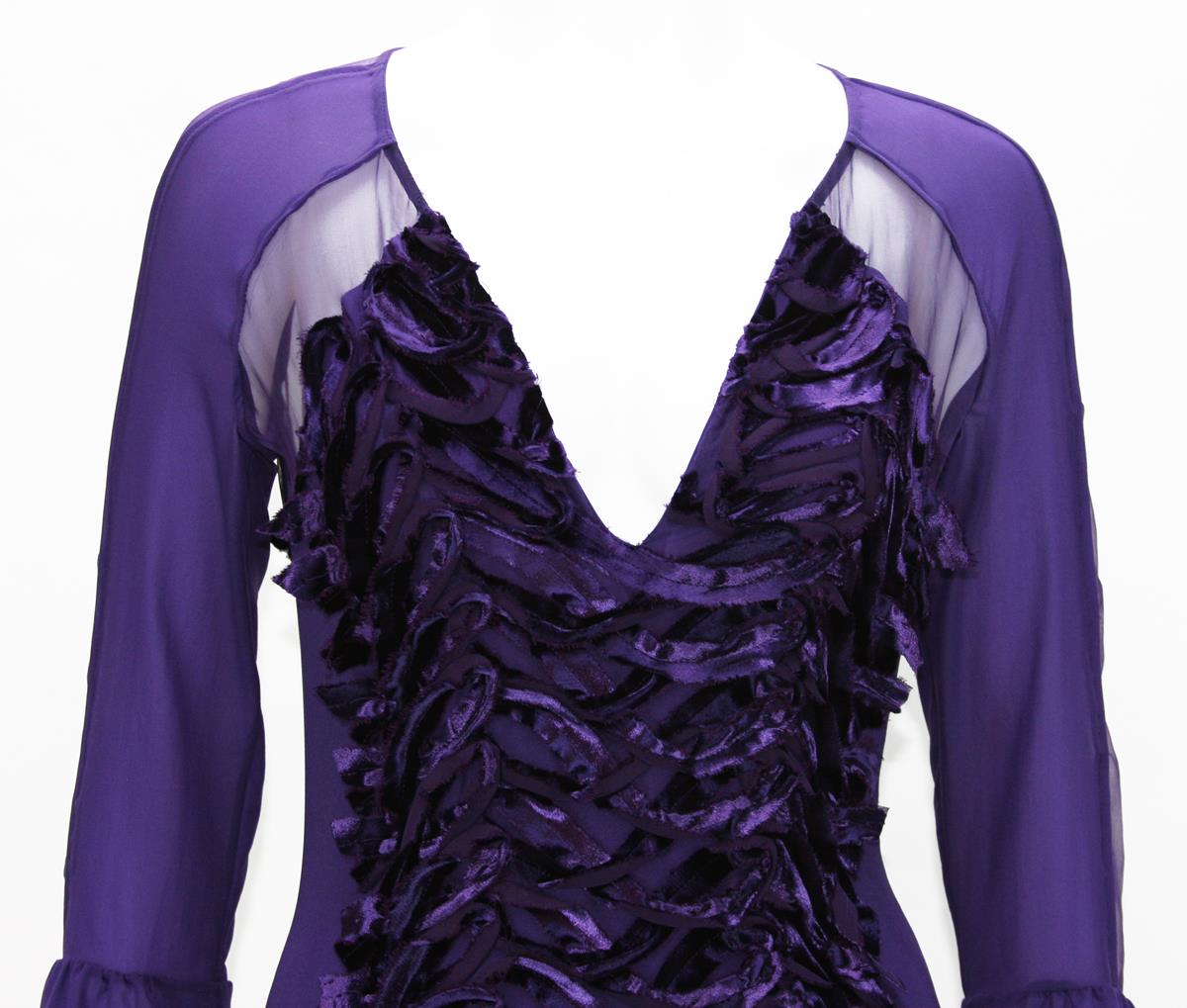 スーツ・フォーマル・ドレス GUCCI TOM FORD 2004 PURPLE VELVET DRESS 865783118_o.jpg