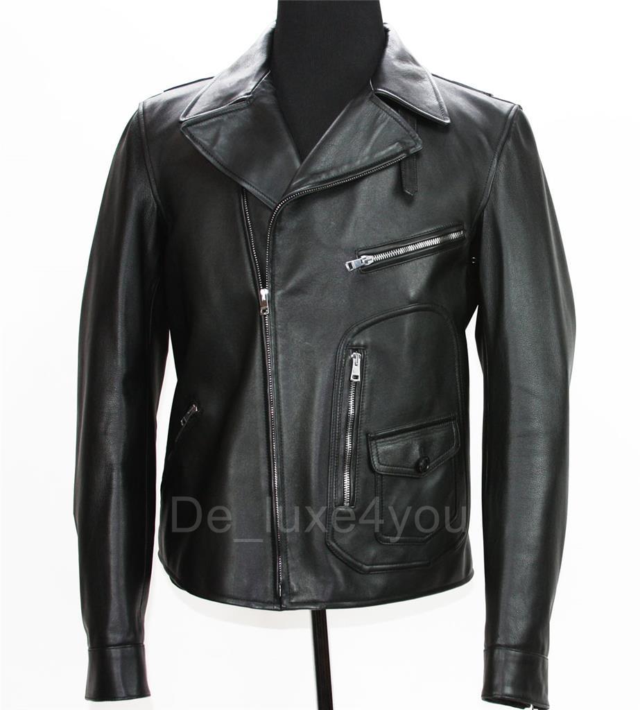 NEW GUCCI MEN'S BLACK LEATHER MOTO BIKER JACKET 50 - US 40 ... (923 x 1024 Pixel)