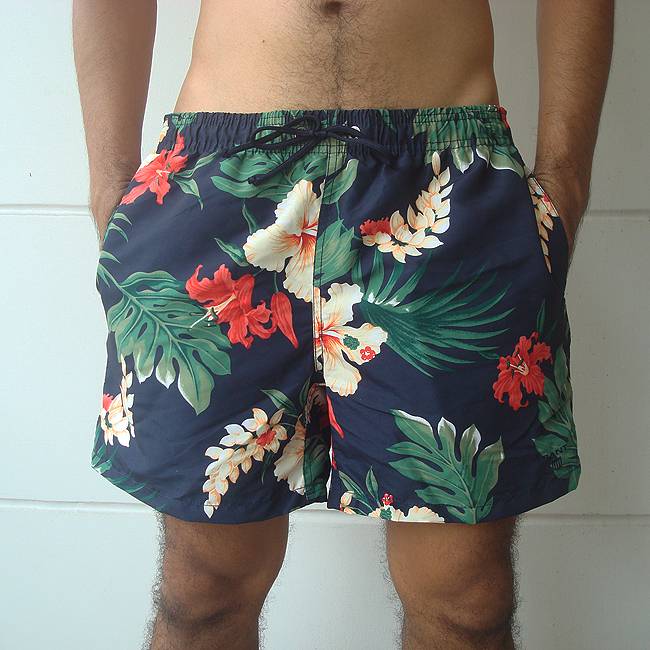 GANT Mens Swim Beach Board Shorts Trunks Navy Blue with Floral | eBay