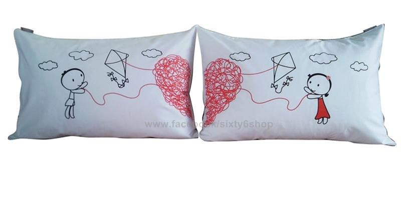 Valentine Gift Sweet Lover Couple Pillow Case Set Sleep