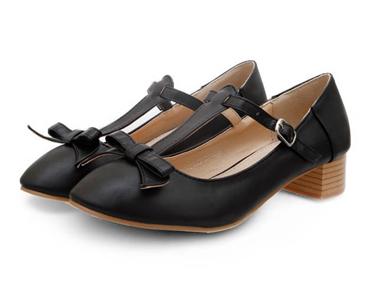 Classy retro style women shoes elegant strappy medium chunky heel dress ...