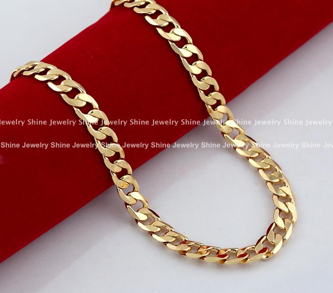 18K GOLD GF CURB RINGS LINKS HEAVY CHUNKY MENS WOMENS SOLID LONG CHAIN ...