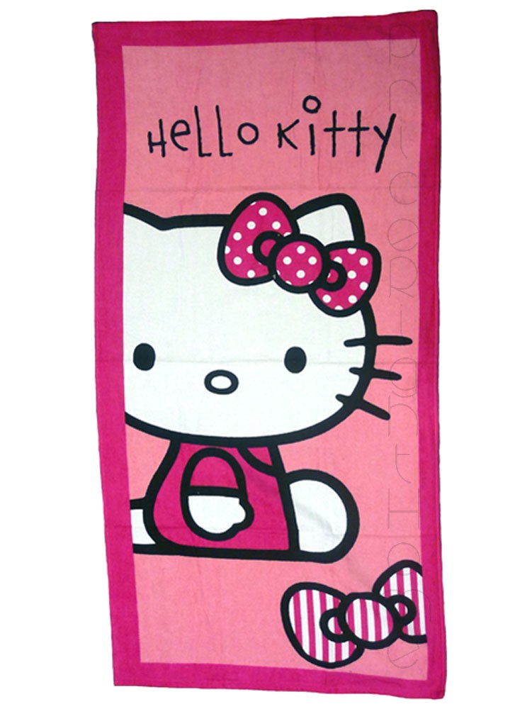 Hello Kitty Large Towel 'Outline' 140x70cm (FREE P+P) | eBay