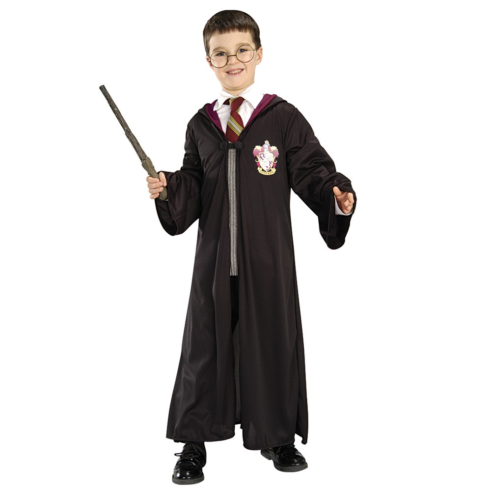 Harry Potter Costume Kit Fancy Dress Robe, Clasp, Wand, Glasses (FREE P ...