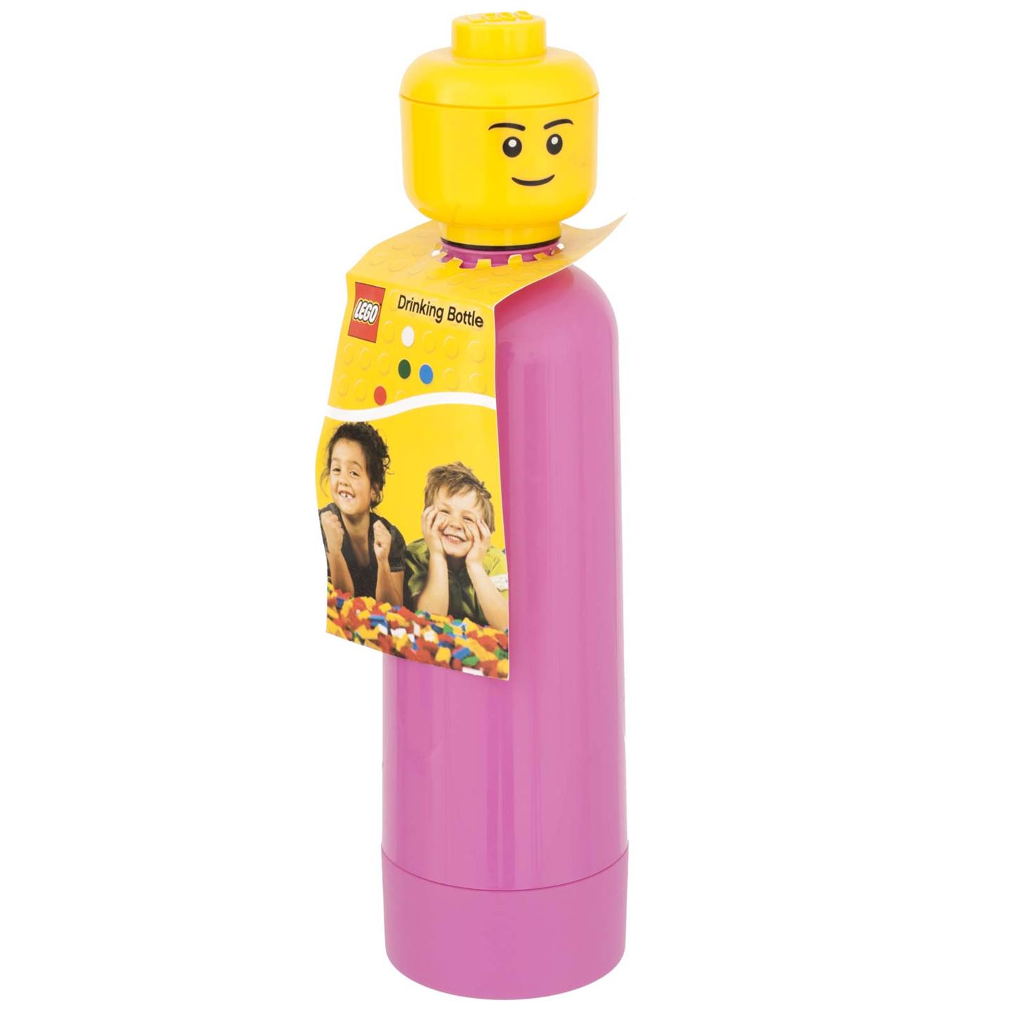 LEGO DRINKING BOTTLE WATER DRINKS NEW - PINK