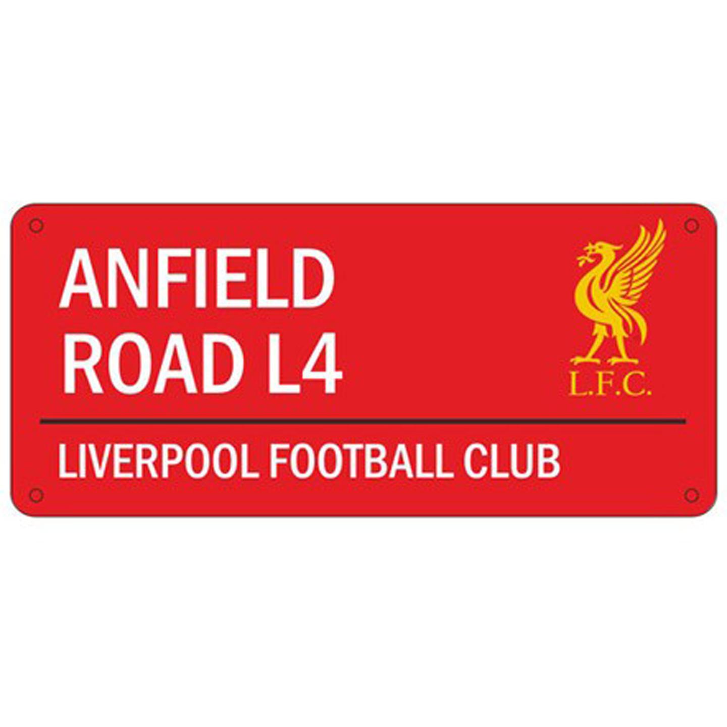 Liverpool FC 'Anfield Road' Street Road Sign New - Red Official (FREE P ...