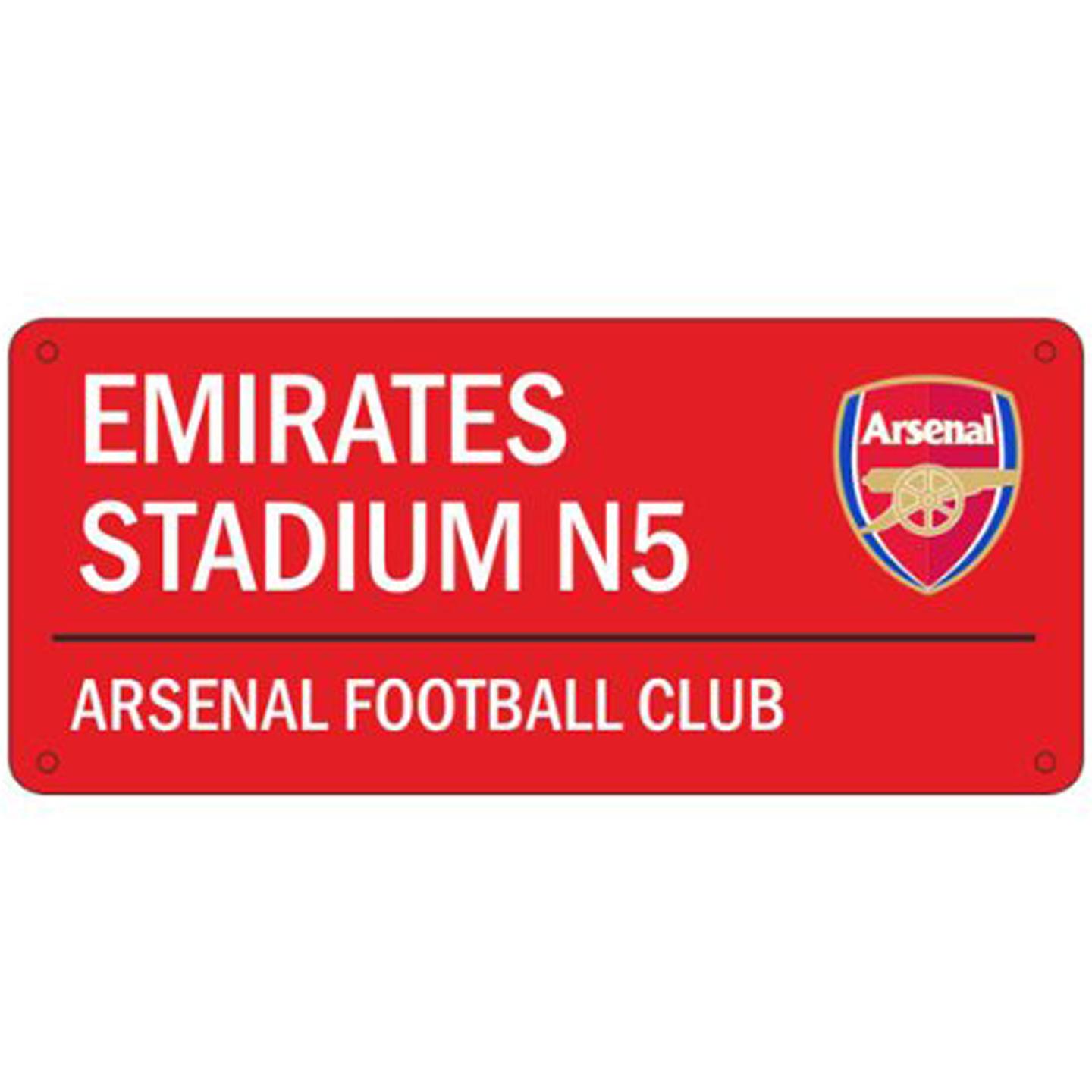 ARSENAL FC 'EMIRATES STADIUM' STREET ROAD SIGN NEW OFFICIAL - RED | eBay