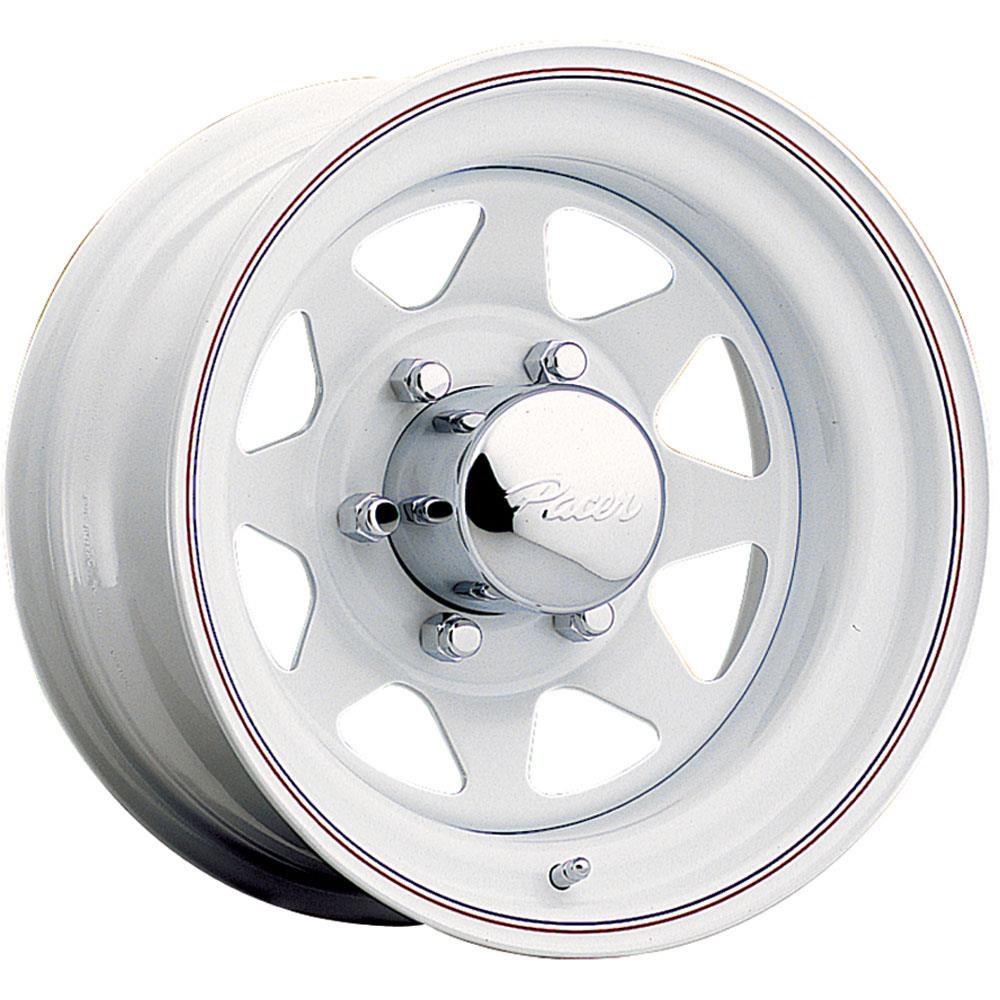 15 inch 15x7 Pacer 310W WHITE SPOKE White wheel rim 8x6.5 8x165.1 +0. Descr...