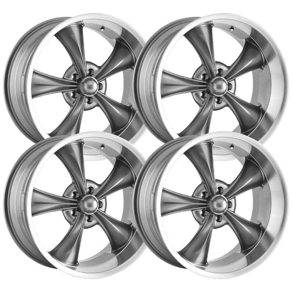 Set-4) Ridler 695 18x8 5x4.75 0mm Gray Wheels Rims 18 Inch | eBay