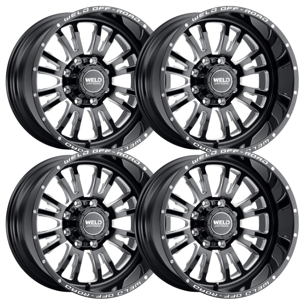Set-4) WELD Off-Road SlIngblade 20x9 8x165.1/8x6.5 Black 20mm