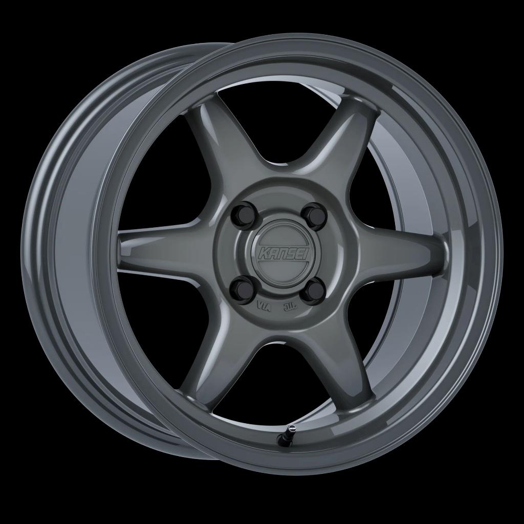 Set-4) Kansei Tandem 18X9.5 5X114.3 22mm Gloss Gunmetal Wheels
