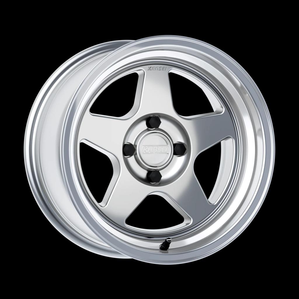 Set-4) Kansei KNP 15X7 4X100 0mm Gloss Hyper Silver Wheels Rims 15
