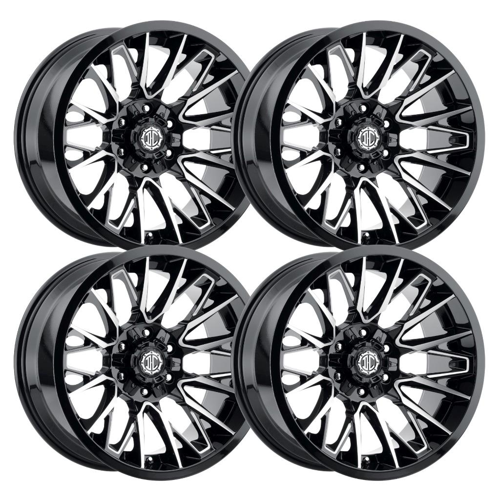 Set-4) Xtreme NX-31 20x10 6x120 -12mm Black Wheels Rims 20 Inch | eBay