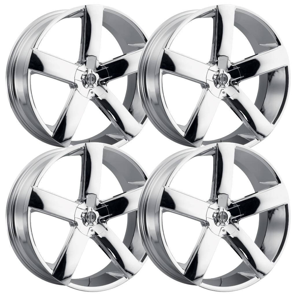 Set-4) 2Crave N65 22x9.5 5x135 15mm Chrome Wheels Rims 22 Inch | eBay