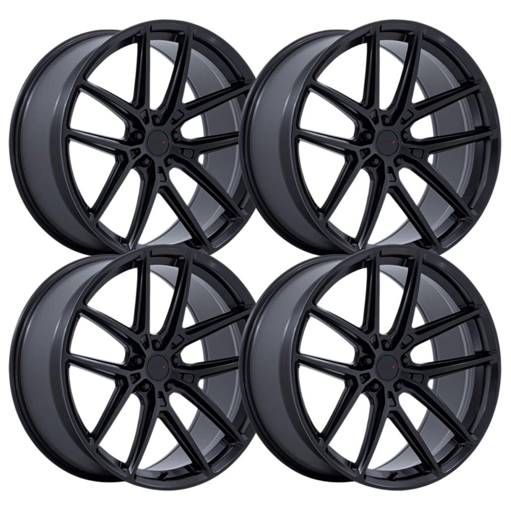Set-4) TSW Tw006 Imola 19x8.5 5x100 Matte Black 35mm Wheels Rims 