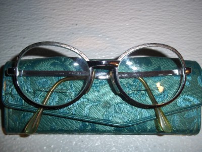 vintage adensco~morel~france~silver eyeglass frames!