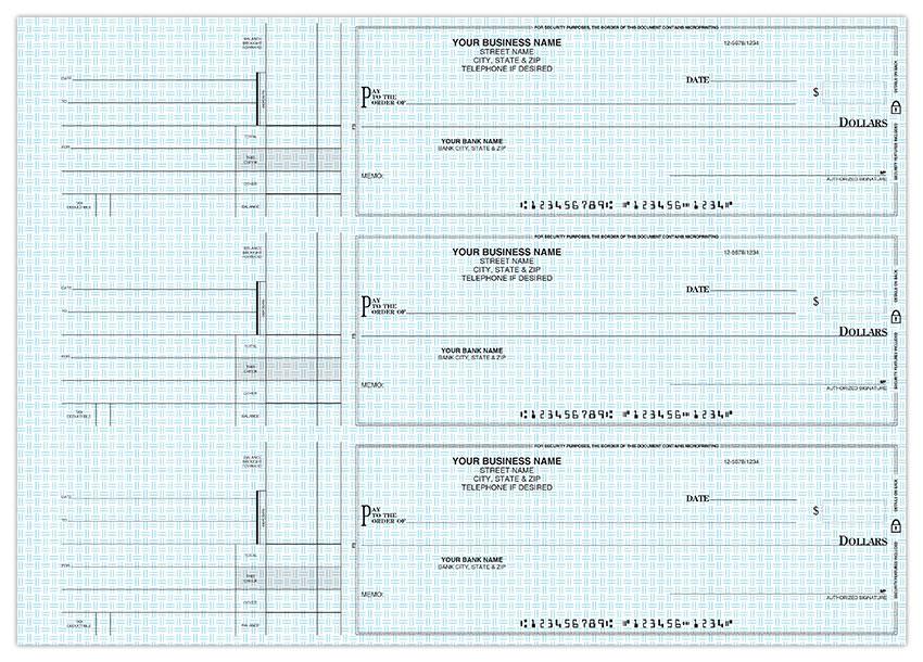 3-On-A-Page General Disbursement 1 Part Business Size Checks / Item: IPPFS - Picture 2 of 12