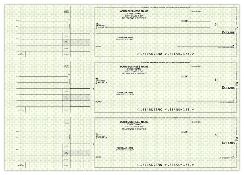 3-On-A-Page General Disbursement 1 Part Business Size Checks / Item: IPPFS - Picture 4 of 12