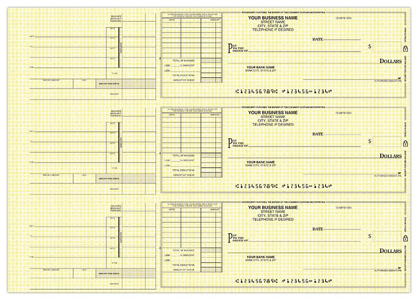3-On-A-Page General Disbursement 1 Part Business Size Checks / Item: IPPSI - Picture 3 of 4
