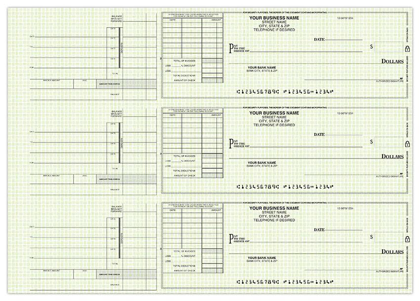 3-On-A-Page General Disbursement 1 Part Business Size Checks / Item: IPPSI - Picture 4 of 4