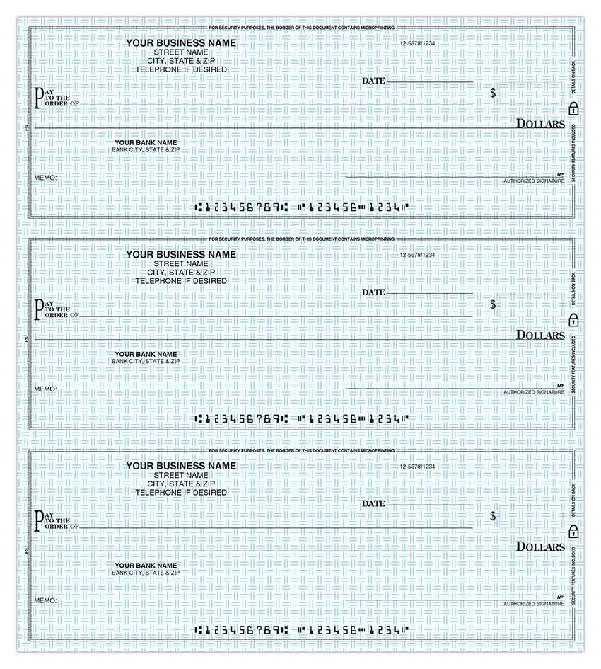 3-On-A-Page General Disbursement Compact Business Checks + Cover / Item: IPPCCC - Picture 2 of 12