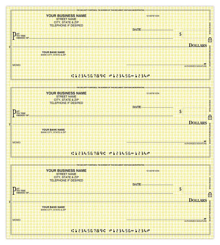 3-On-A-Page General Disbursement Compact Business Checks + Cover / Item: IPPCCC - Picture 3 of 12