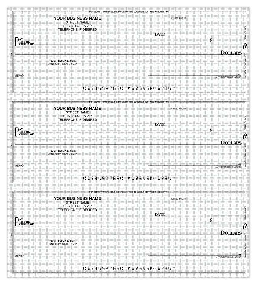 3-On-A-Page General Disbursement Compact Business Checks + Cover / Item: IPPCCC - Picture 5 of 12