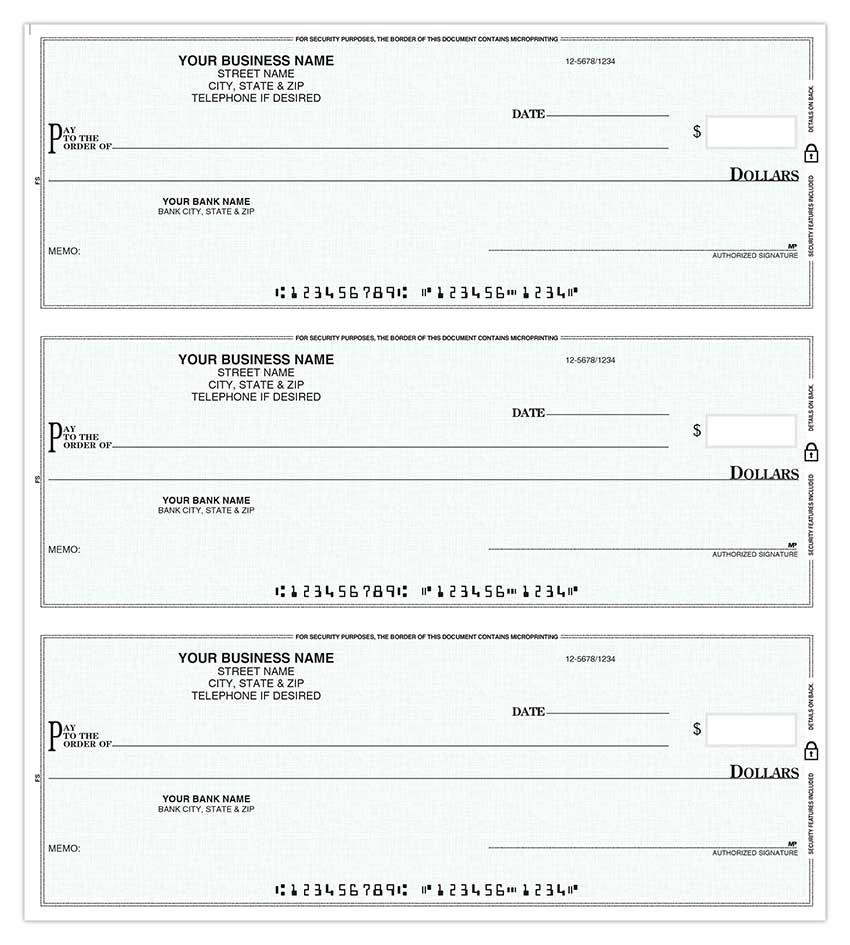 3-On-A-Page General Disbursement Compact Business Checks + Cover / Item: IPPCCC - Picture 7 of 12