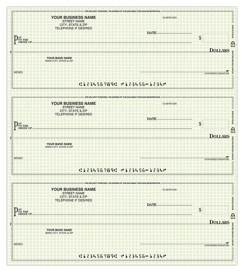 3-On-A-Page General Disbursement Compact Business Checks + Cover / Item: IPPCCC - Picture 4 of 12