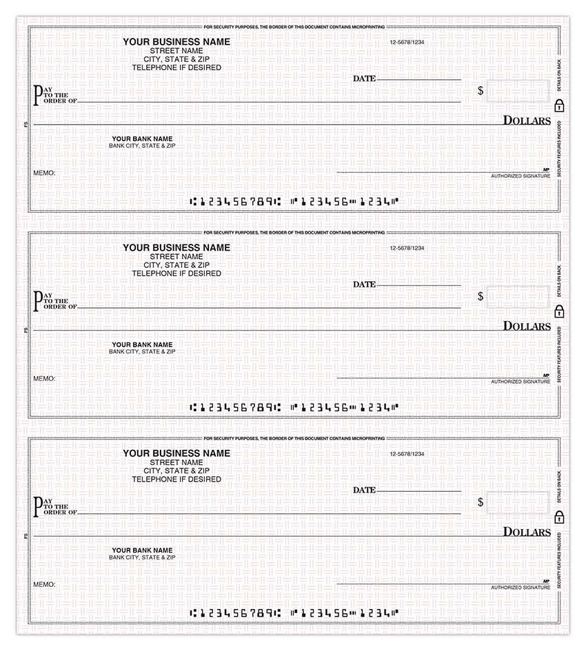 3-On-A-Page General Disbursement Compact Business Checks + Cover / Item: IPPCCC - Picture 10 of 12
