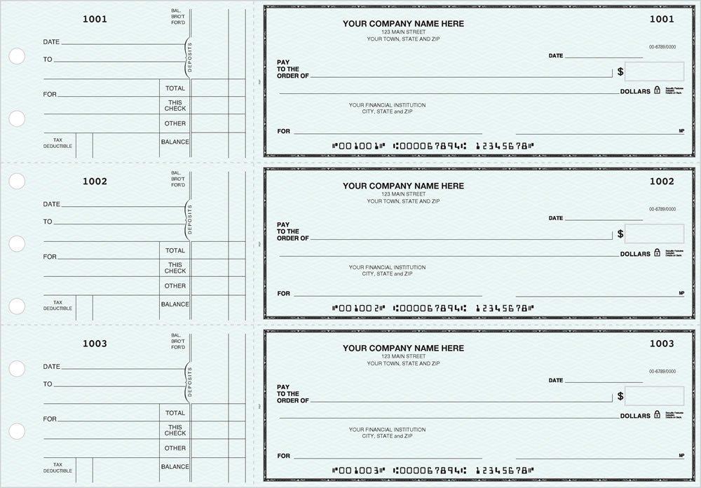 3-On-A-Page Business Size Checks, Side-Tear Voucher by Deluxe-Nebs / 53220N - Picture 4 of 12