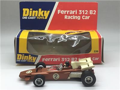 DINKY TOYS FERRARI 312/B2 RACING CAR BRONZE SCARCE BLACK EXHAUST
