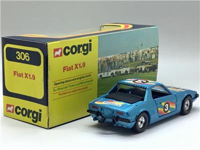 CORGI FIAT X1.9 BLUE RACING NUMBER 3 306 MINT BOXED | eBay