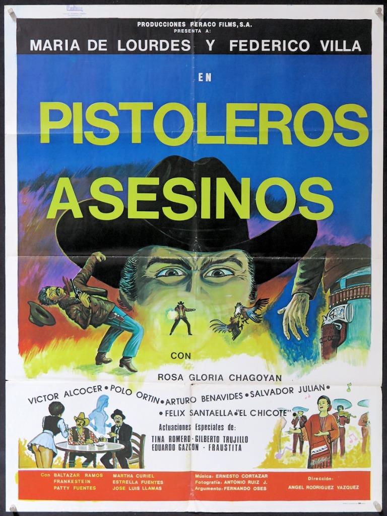 F479 PISTOLEROS ASESINOS, original Mexican movie Poster, Federico