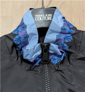 $550 Mens Versace Jeans Couture 50D Placed Animalier Track Jacket