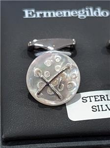 $574 Mens Ermenegildo Zegna Silver/Mother of Pearl Cufflinks | eBay