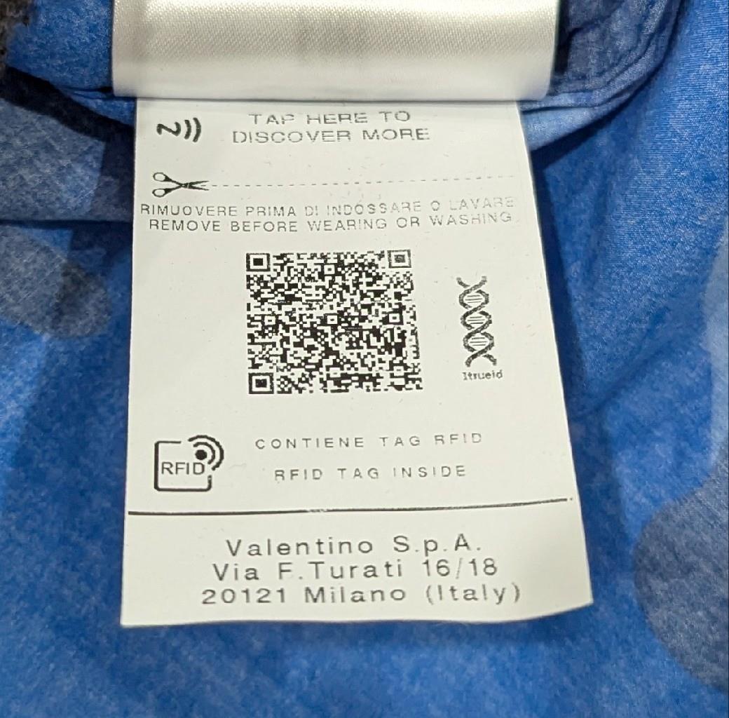 как выглядит 1050 Mens Valentino "Popeline" Button Up Camp Shirt Blue Camo 48 US Medium фото