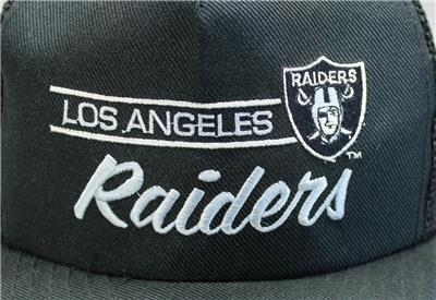 Casquette Vintage Los Angeles Raiders Snapback – Annco, Logo Ancien, Blanc Coton Années 90