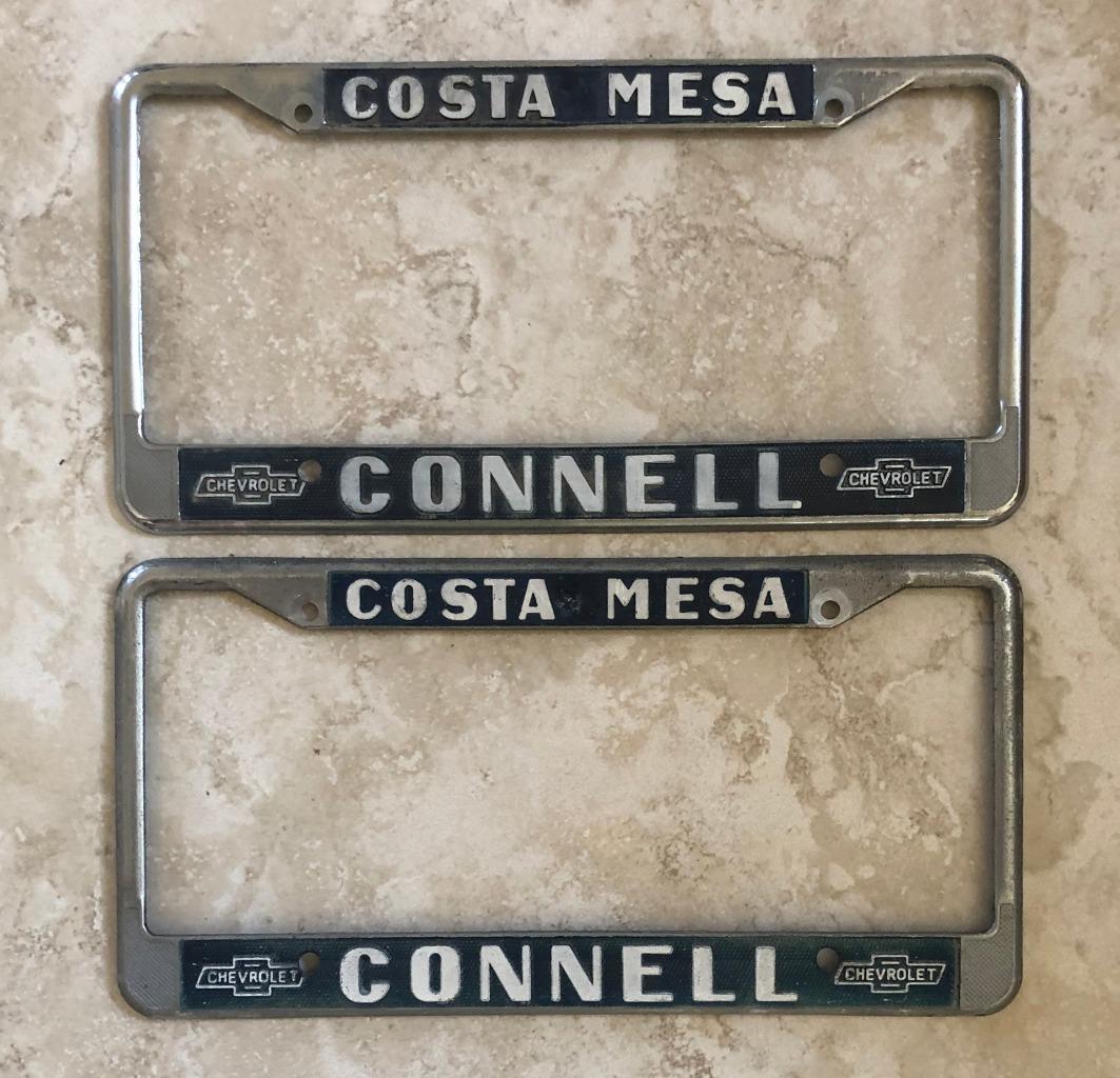 Connell Chevrolet Dealer Costa Mesa, CA Original License Plate Frames