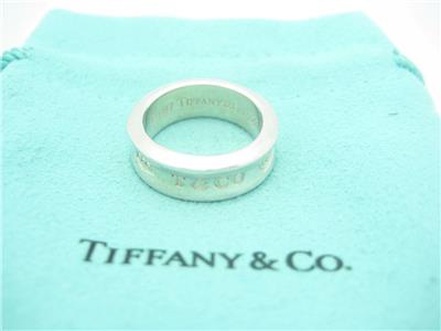 Tiffany & Co. Sterling 1837 Collection Wide Band Ring Size 6