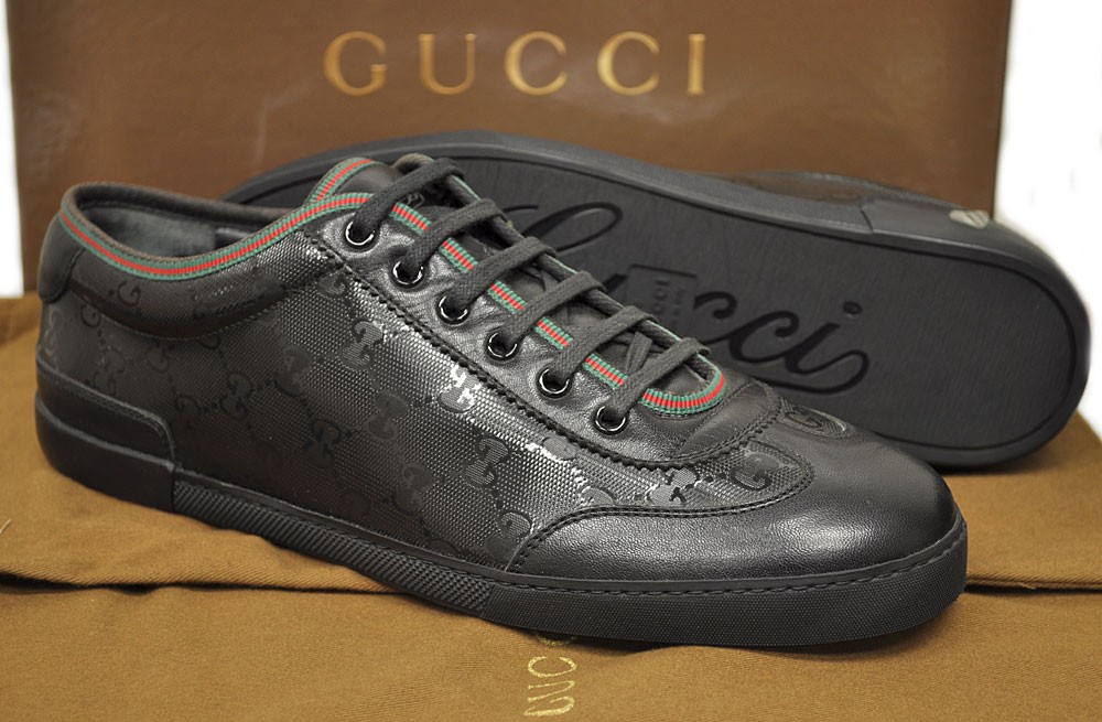 Gucci Mens Shoes Barcelona GG Sneaker Black 233321-FU4TO-1060 $450 | eBay