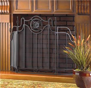 New Tuscan Italian Style Design Metal Fireplace Screen Cast Iron