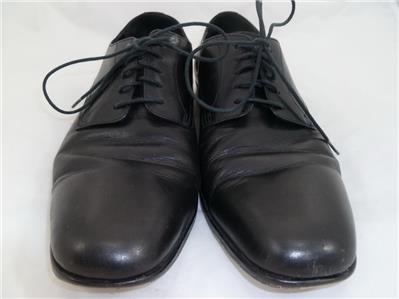 HUGO BOSS MITANO DERBY 8.5 USED BLACK DRESS OXFORD LEATHER  display picture 3