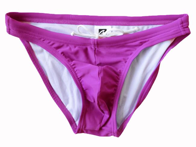 Gent Rider Men's Low Rise Bulge Pouch Swim Bikini Brief Purple 1
