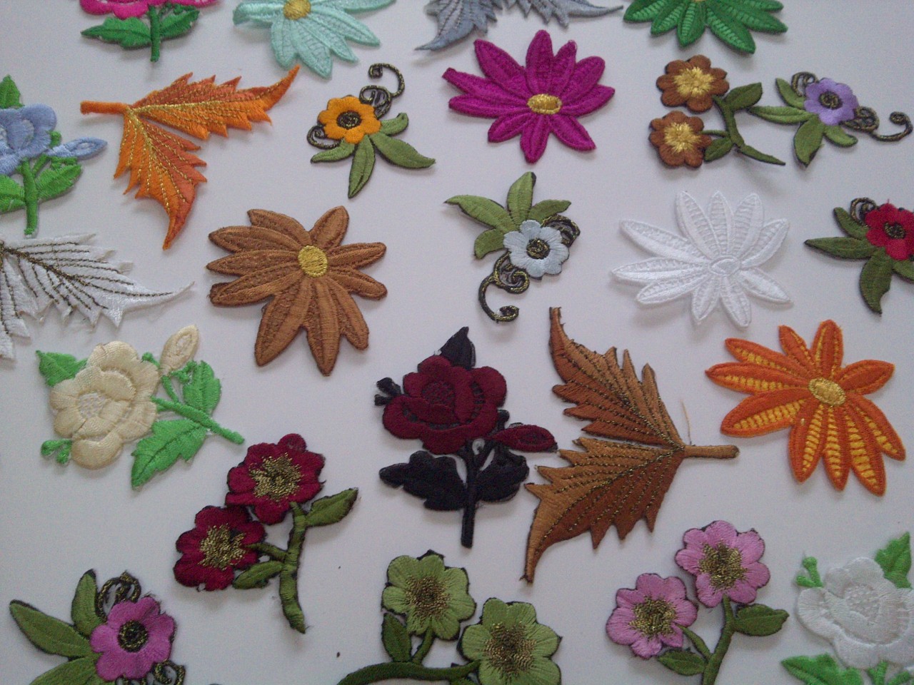 10 Iron On Stick, Sew On Fabric Flower Motifs, Craft, Sewing ...