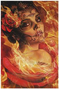 Burning Desire by Daniel Esparza Tattoo Art Print Day of the Dead 