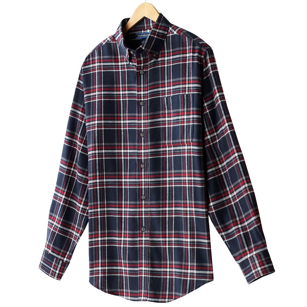 Croft & Barrow Mens Flannel Plaid Shirt~Various colors and sizes~$28~NWT