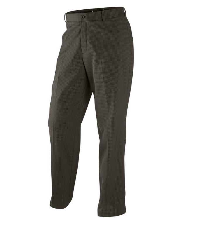Nike Golf Mens Flat Front Tech UV Check Pants Split Hem Style (416577 ...