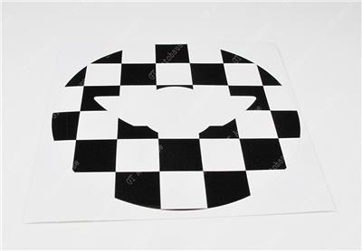 Black Checkered Pattern Steering Wheel Decal Sticker For