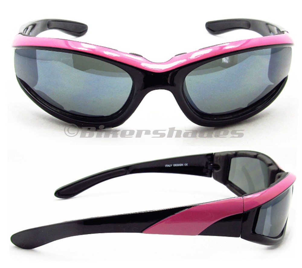 Motorcycle Biker Pink Sunglasses Women Girl Lady Smoke Clear Yellow HD ...